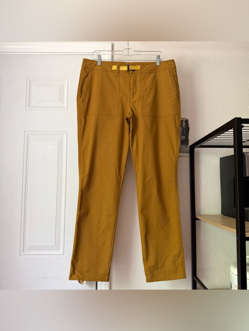 OUTDOOR RESEARCH mustard yellow cotton nylon‎ athletic hiking straight leg pants